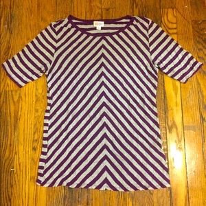 Purple & Grey LuLaRoe Classic Top